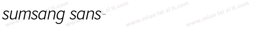 sumsang sans字体转换